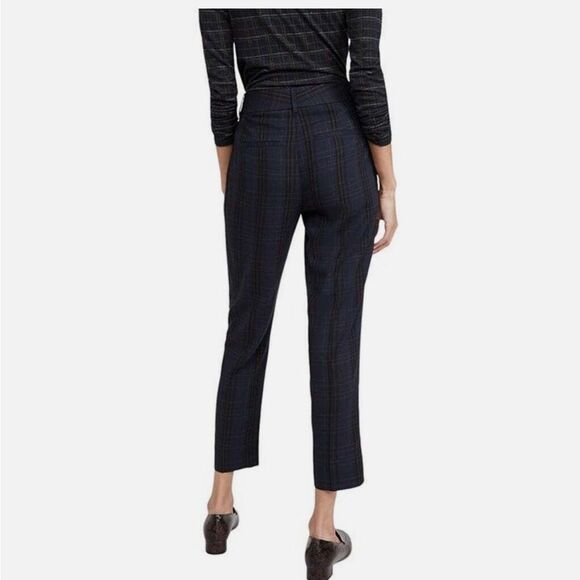 Vince Women's Soft Modern Plaid Tapered Trouser Pants - Picture 3 of 16